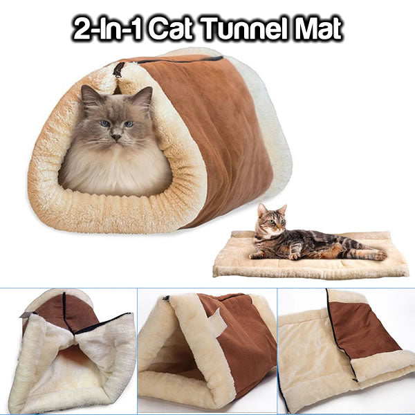 2-In-1 Cat Tunnel Mat