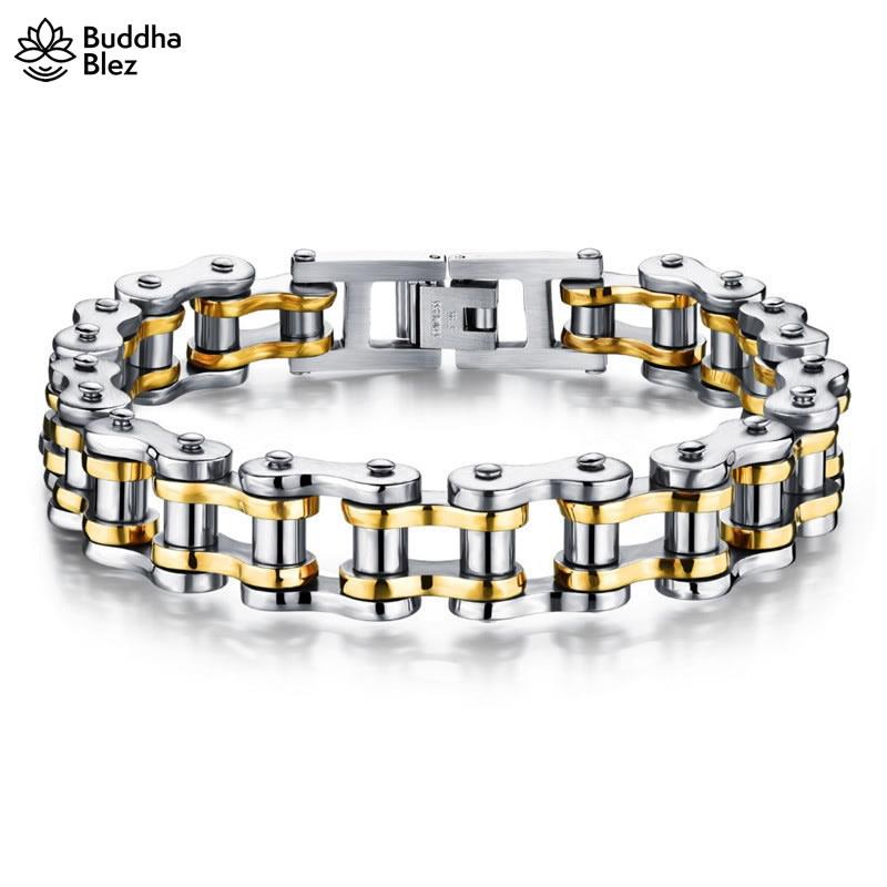 Buddhablez™ Cool Stainless Steel Men's Biker Chain Bracelet