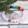 Buddhablez™ Pink Quartz 7 Chakra Healing Bracelet