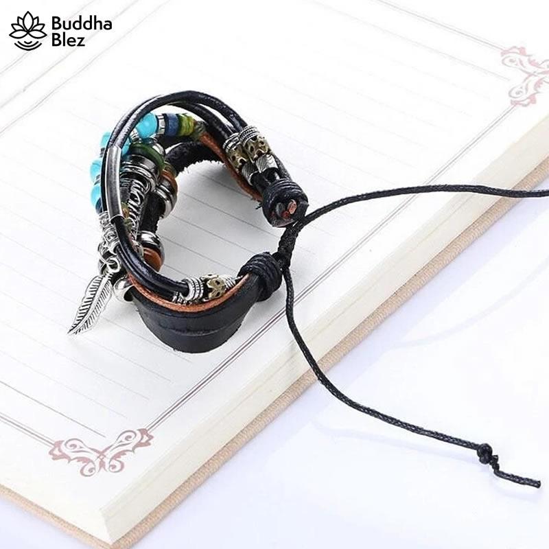 Buddhablez™ Multilayer Spiritual Leather Bracelet