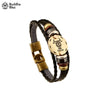 Buddhablez™ Bronze Zodiac Leather Bracelet