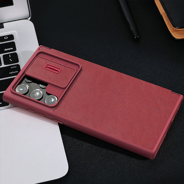 LUXURY CAMERA PROTECTION FLIP LEATHER CASE FOR SAMSUNG GALAXY S22 SERIES