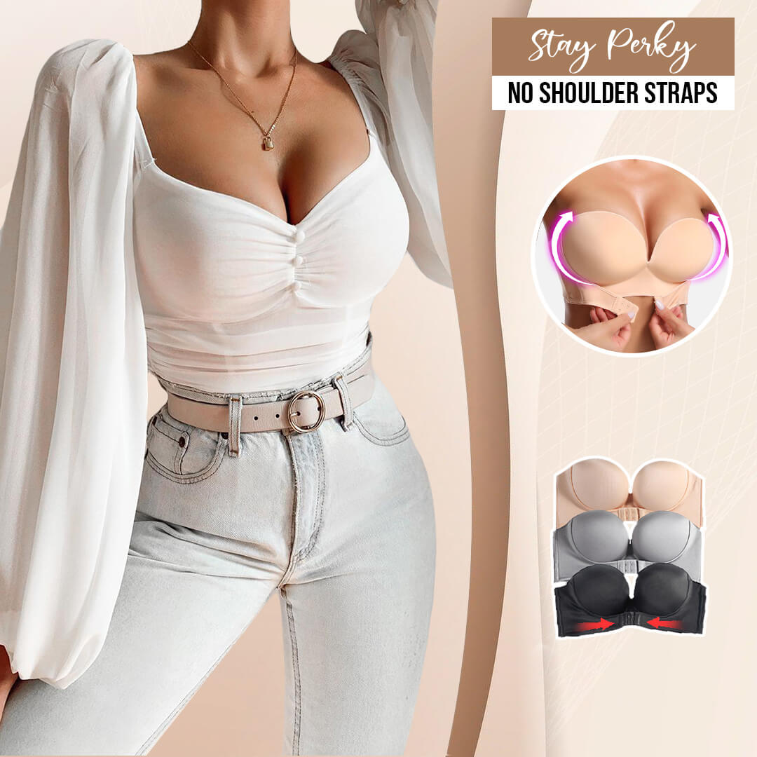 Strapless Front Buckle Lift Bra