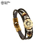 Buddhablez™ Bronze Zodiac Leather Bracelet