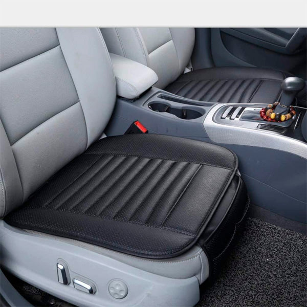 Rooyes™ Charcoal Leather Car Seat Cushion (Four Seasons Universal) (Odor Absorber)