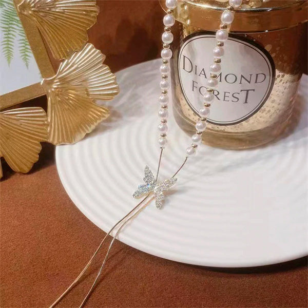 Xionn™ Butterfly Pearl Necklace
