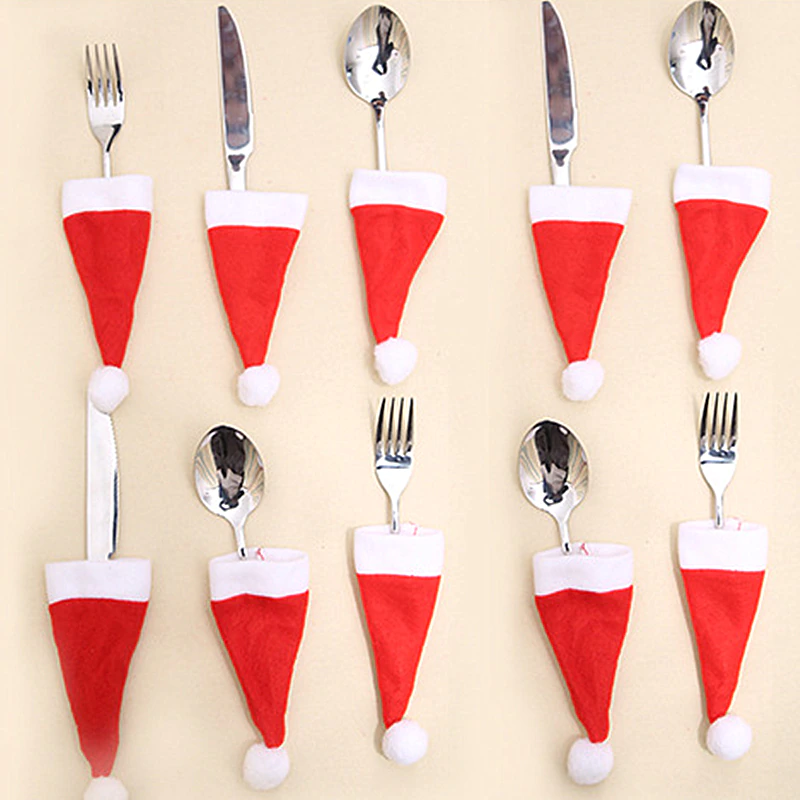 Santa Hat Cutlery Set Holder