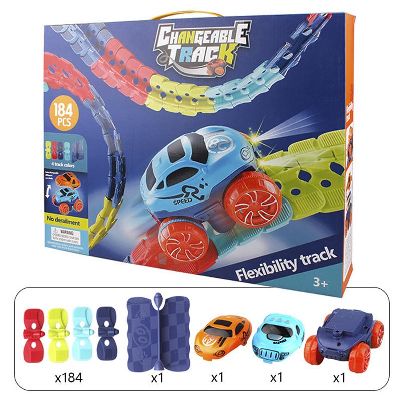 Changeable Track With LED Light-Up Race Car
