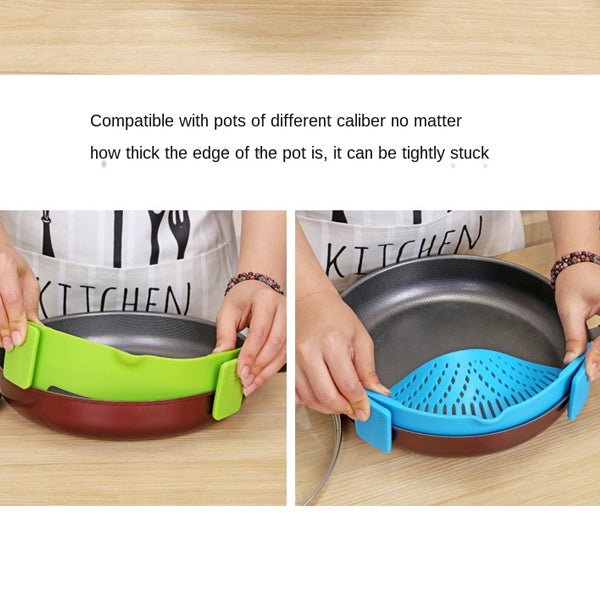 Clip On Pot Strainer - Heat Resistant, Colander For Easy Draining, Fits All Pots!