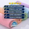 Streak Free Miracle Cleaning Cloths - Reusable