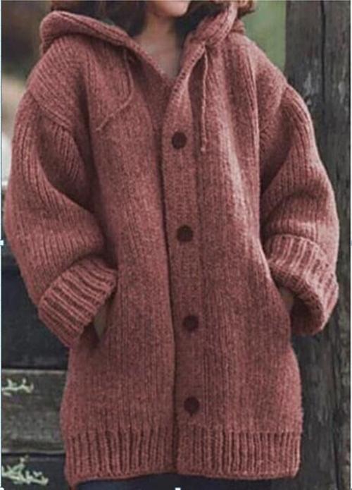 Rome™ Button Down Hooded Knitted Cardigan