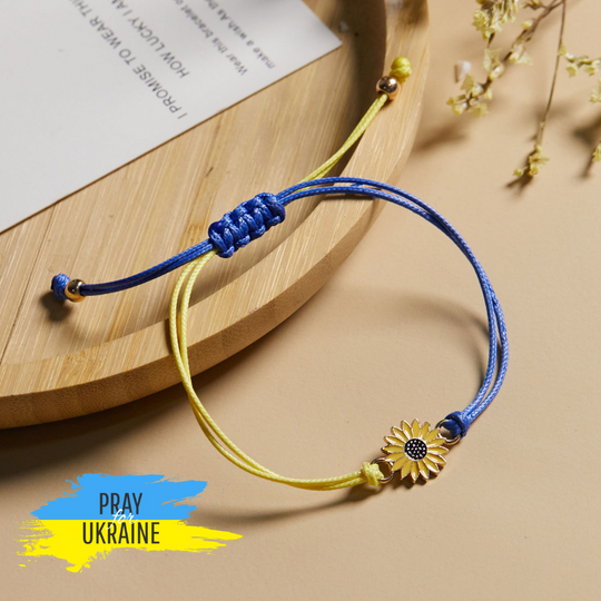 Ukraine Sunflower Bracelet