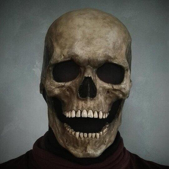 Full Head Skull Helmet with Movable Jaw