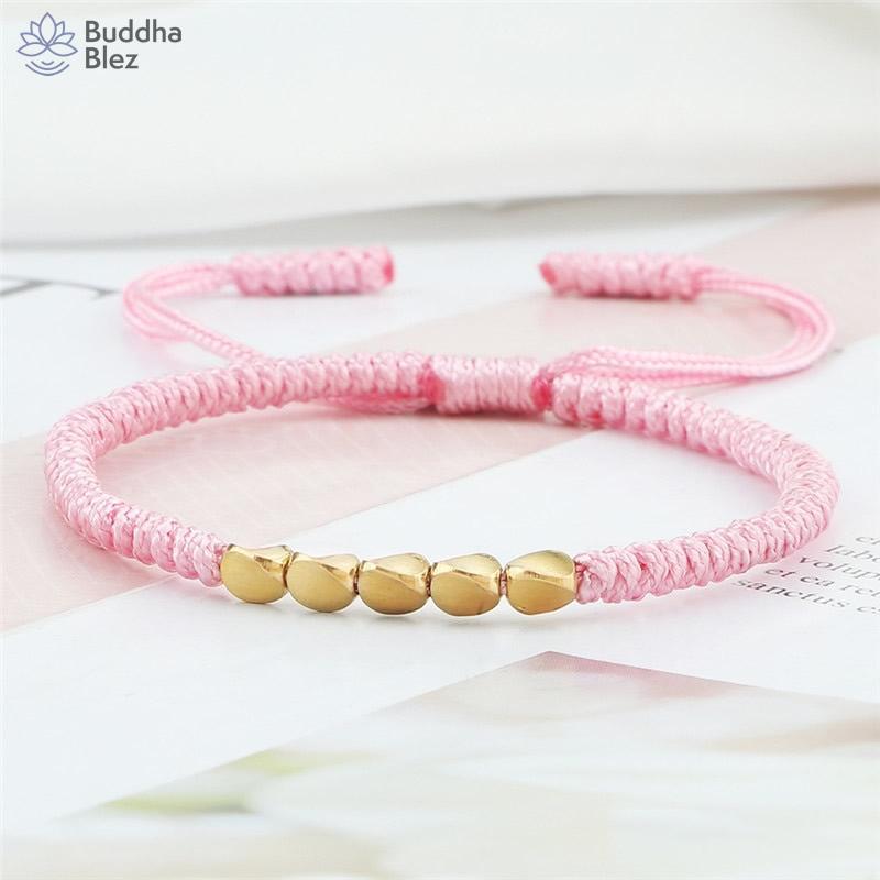 Buddhablez™ Tibetan Buddhist Braided Copper Beads Lucky Bracelet