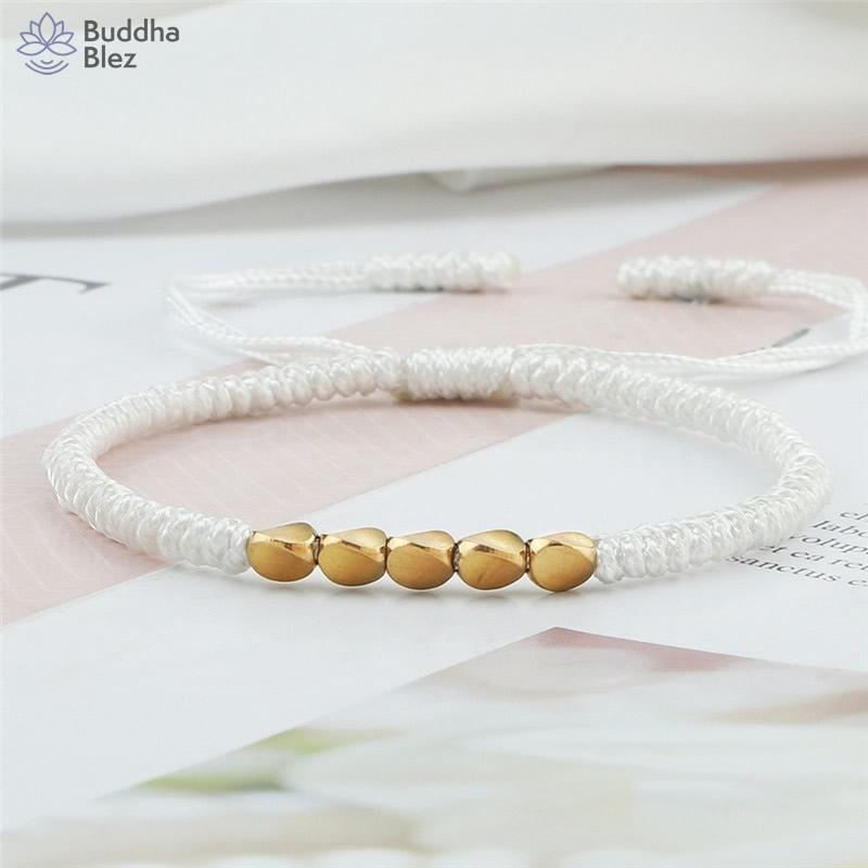 Buddhablez™ Tibetan Buddhist Braided Copper Beads Lucky Bracelet