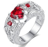 Buddhablez™ Big Red Heart Zircon Ring