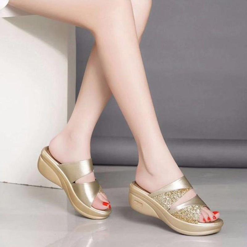 DIVA™ Summer Glitter PU Wedge Platform Comfortable Sandals [#1 TRENDING SUMMER 2022]  🔥