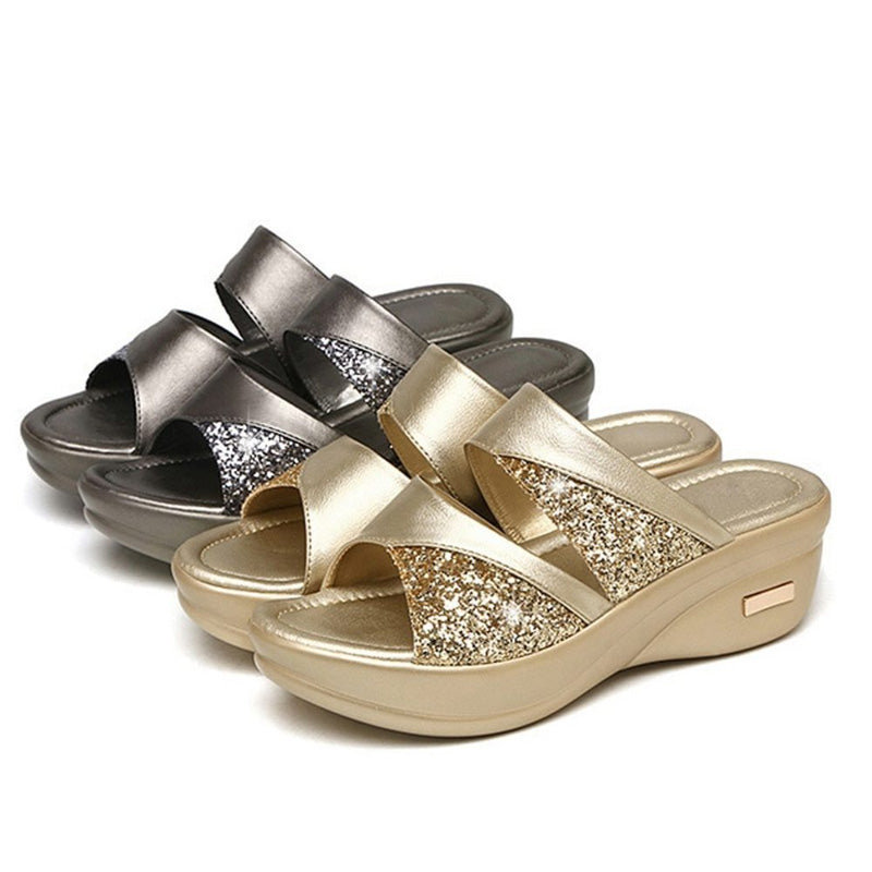 DIVA™ Summer Glitter PU Wedge Platform Comfortable Sandals [#1 TRENDING SUMMER 2022]  🔥