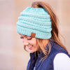 Load image into Gallery viewer, DIVA™ Soft Knit Ponytail Beanie