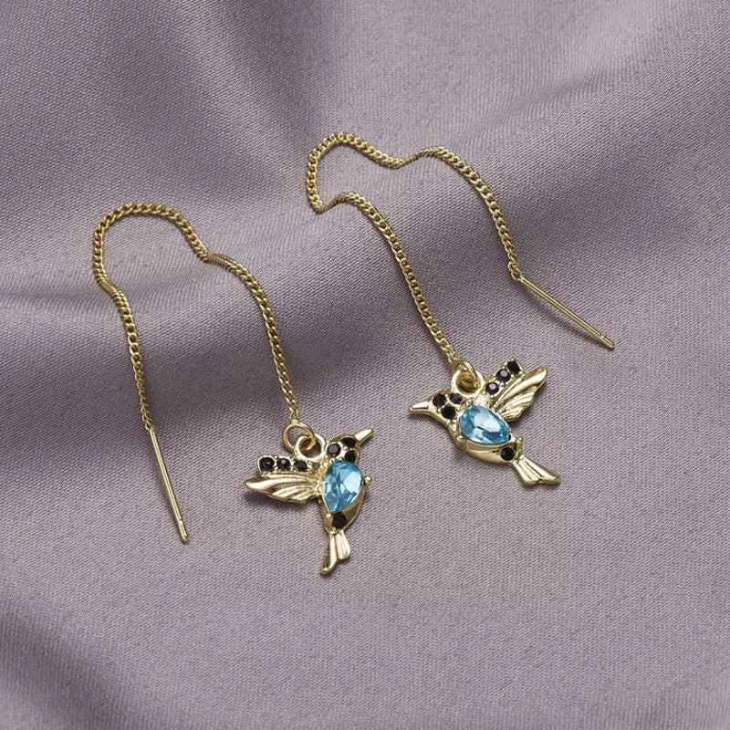 Handmade hummingbird earrings