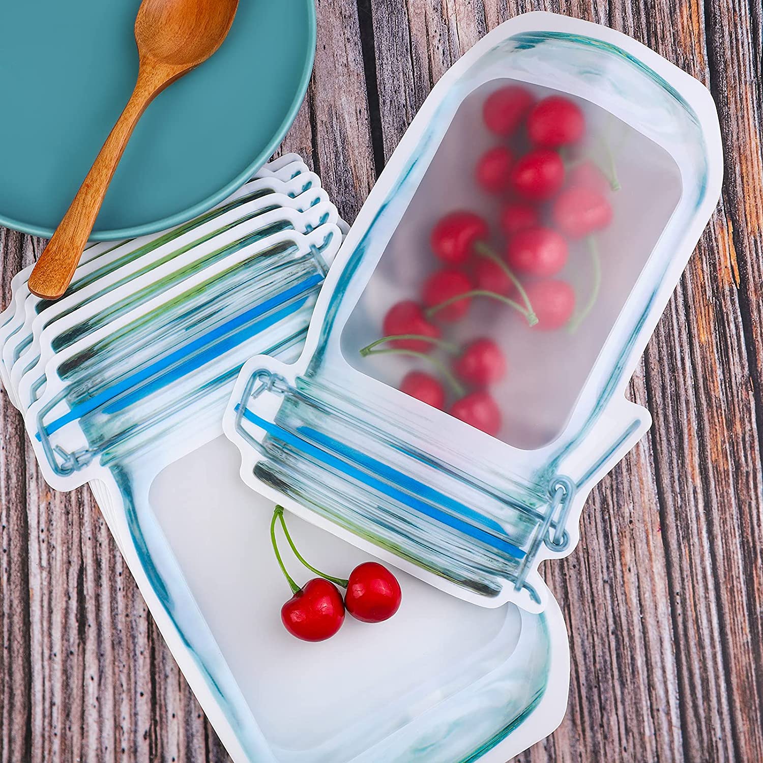 Reusable Mason Bottle Ziplock Bags