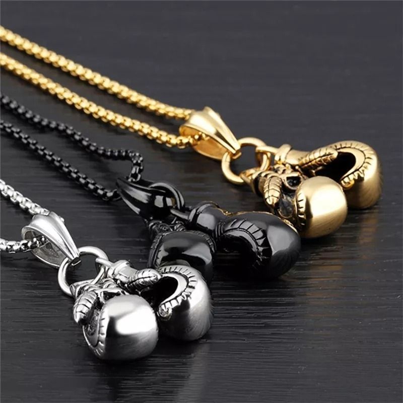 Boxing Gloves Metal Necklace